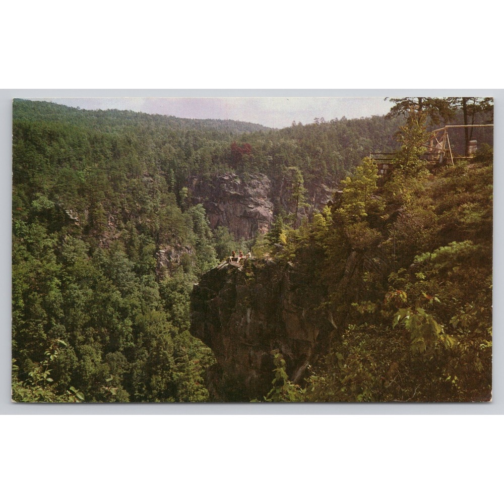 Tallulah Gorge Georgia Postcard Natural Color View Scenic View